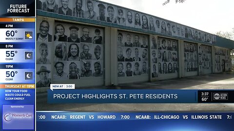 Hundreds of faces cover the sides of St. Pete warehouse