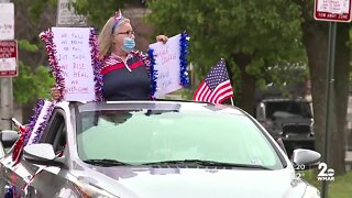 Parade of support for veterans and staff at the Baltimore Station in Federal Hill