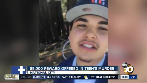 $5,000 reward offered in teen's murder