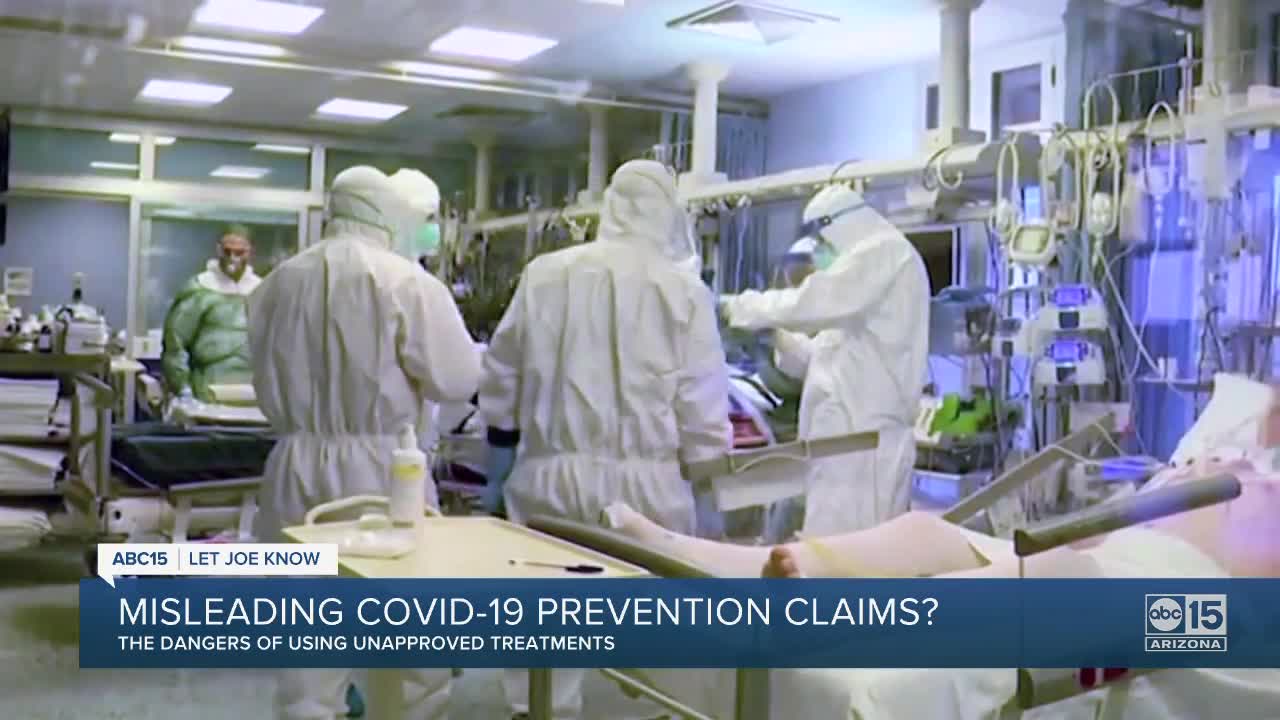 Unproven therapies and misleading COVID-19 claims