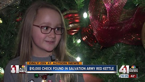 $10,000 check found in Overland Park Salvation Army Kettle