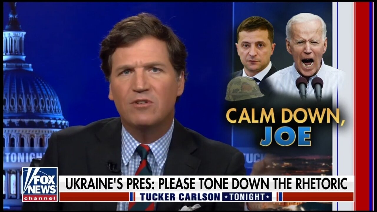 Tucker: The Media Thinks We, and The President of Ukraine, Are Agents of Russia