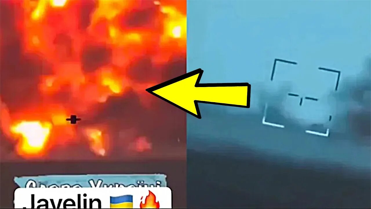 Ukrainians with missiles and Javelins blow up Russian tanks