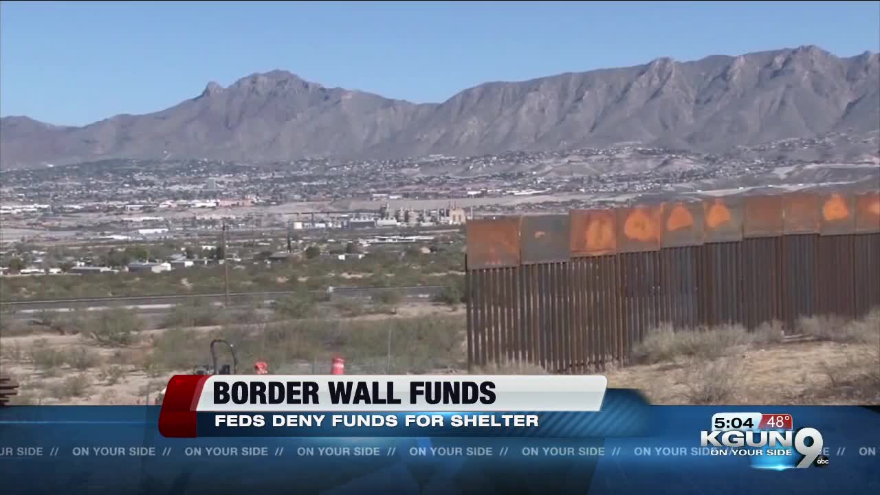 Official: Feds deny request to use border money for shelter