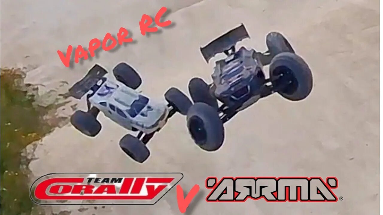 Arrma v's Team corally @ BMX Track #rc #teamcorally #arrma