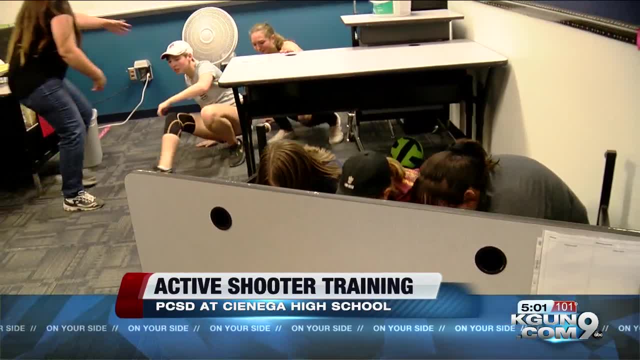 Student actors assist with active shooter training at Cienega H.S.