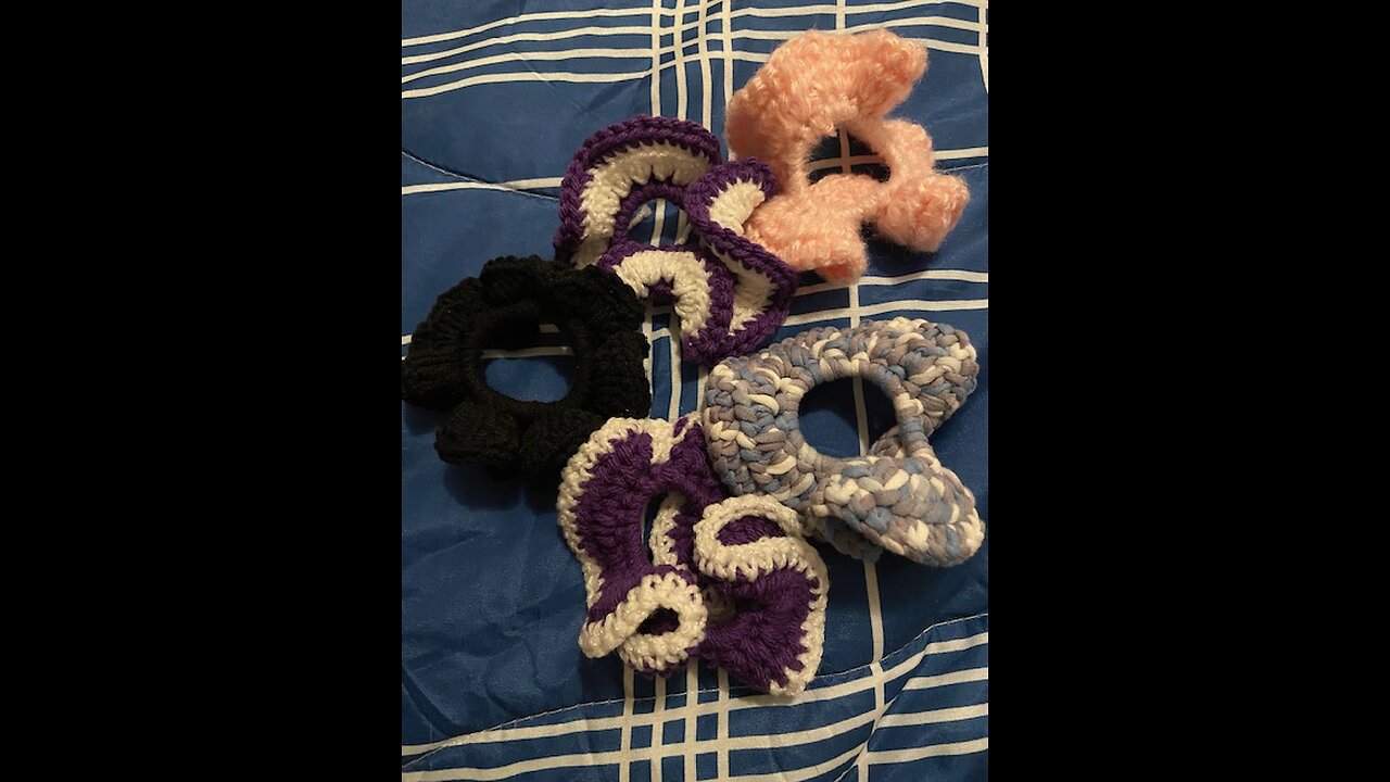 Crochet Scrap Scrunchies