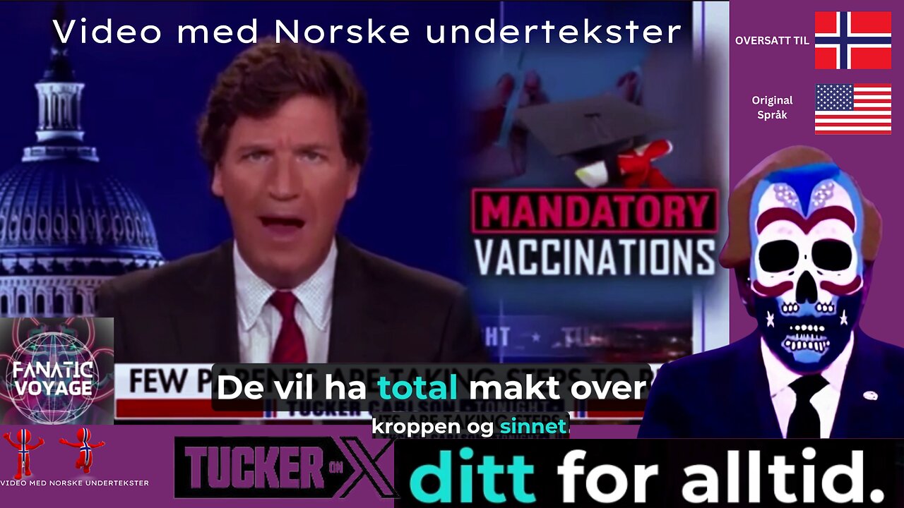 'De Vil Ha Total Kontroll Over Kroppen Din Og Sinnet Ditt For Alltid' - Tucker Carlson 4. Mai, 2021 - Video med Norske undertekster