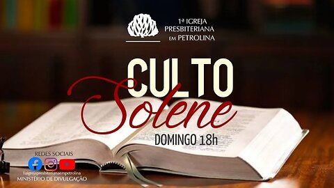 Culto Solene | 24/09/2023 | Rev. José Renato🔰 - Atribuições na igreja do Senhor - 1Ts 5:14