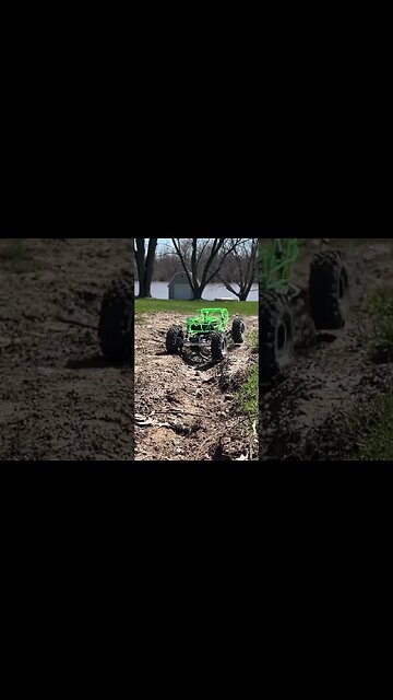 RC Rockbouncer Slinging Dirt! Axial Ryft with Gamy RC steel cage