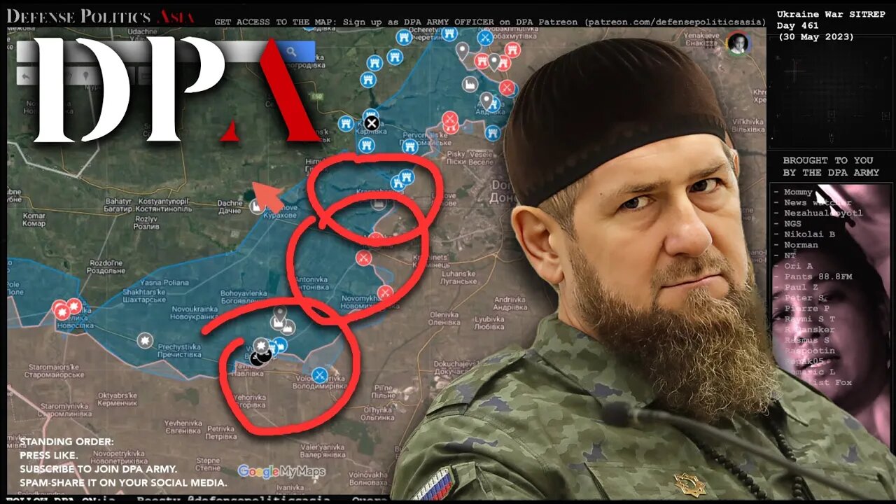 KADYROV RECEIVED ORDERS FOR CHECHEN UNITS TO DEPLOY & GO ON THE OFFENSIVE; Area of Ops Donetsk Front