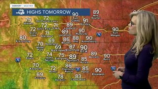 Not as hot tomorrow, more storms though