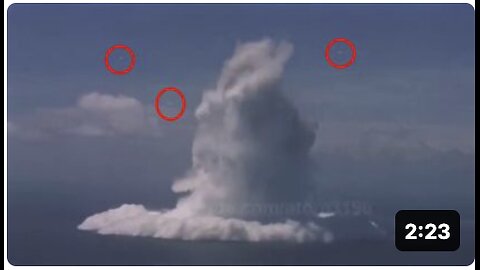 1958 USA Nuclear test, Enewetak Atoll : As the bomb goes off, two ufo's uncloak