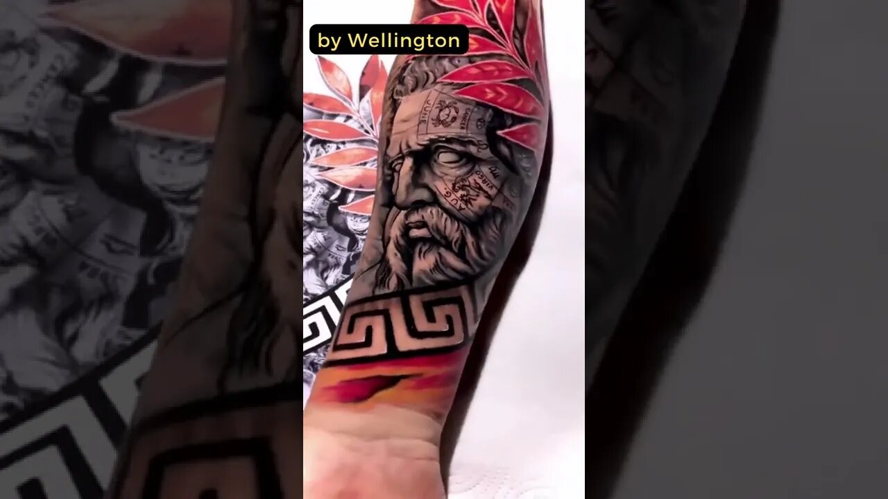 Stunning work by Wellington #shorts #tattoos #inked #youtubeshorts