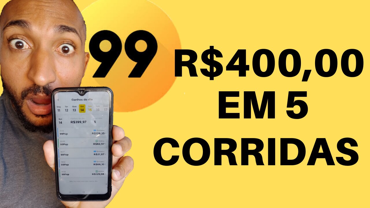 DA PRA GANHAR DINHEIRO TRABALHANDO COM UBER E 99 || R$400,00 EM 5 CORRIDAS