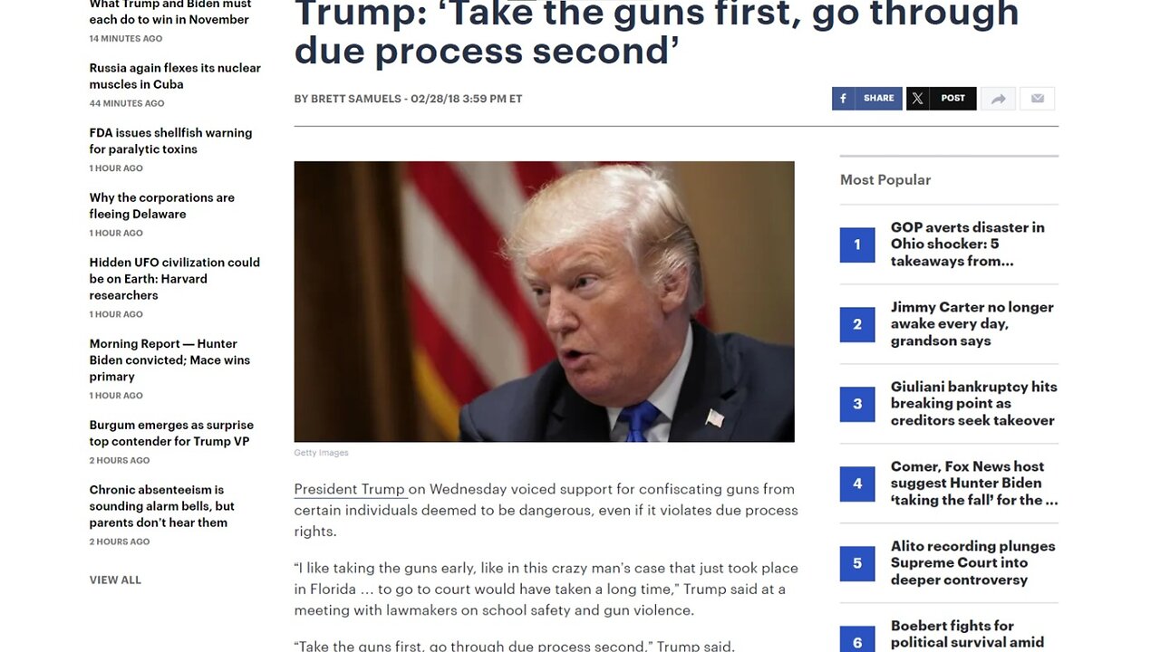 DONALD TRUMP HERO OF THE REPUBLIC DEFENDS HUNTER "CRACKHEAD" BIDEN'S 2ND AMENDMENT RIGHTS - King Street News