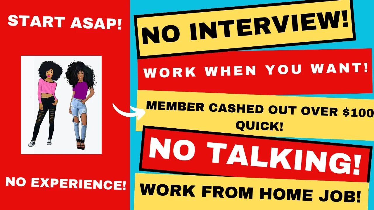 Start ASAP! No Interview No Experience - Member Cashed Out Over $100 Non Phone Work From Home Job