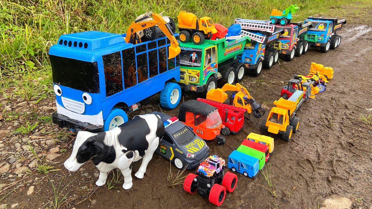 Container Trucks Tronton Trucks Convoy of Tank Trucks on Mountain Roads