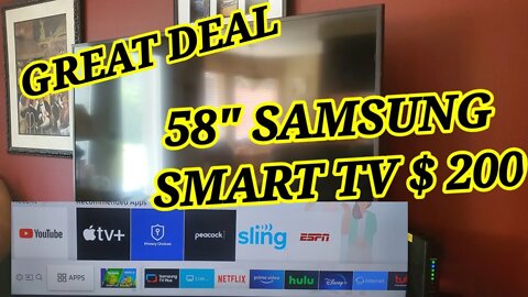 Great deal 58" Samsung Smart TV $200