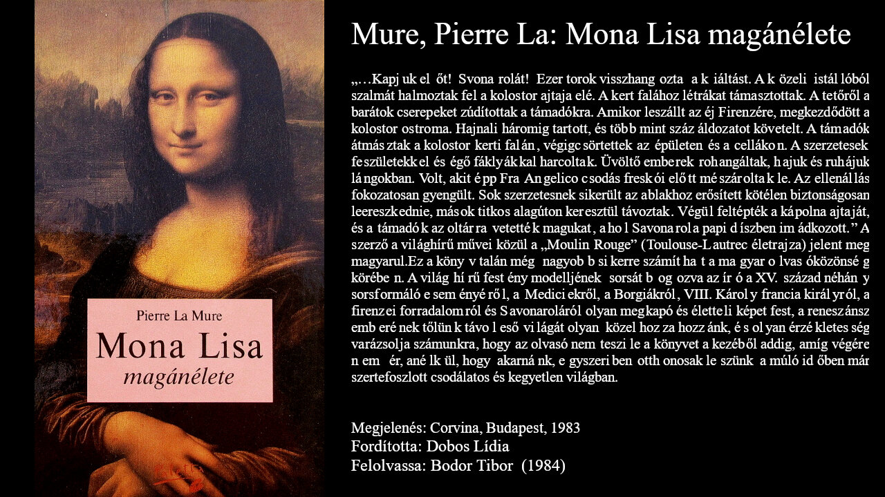 Mure, Pierre La: Mona ​Lisa magánélete. Corvina, Budapest, 1983