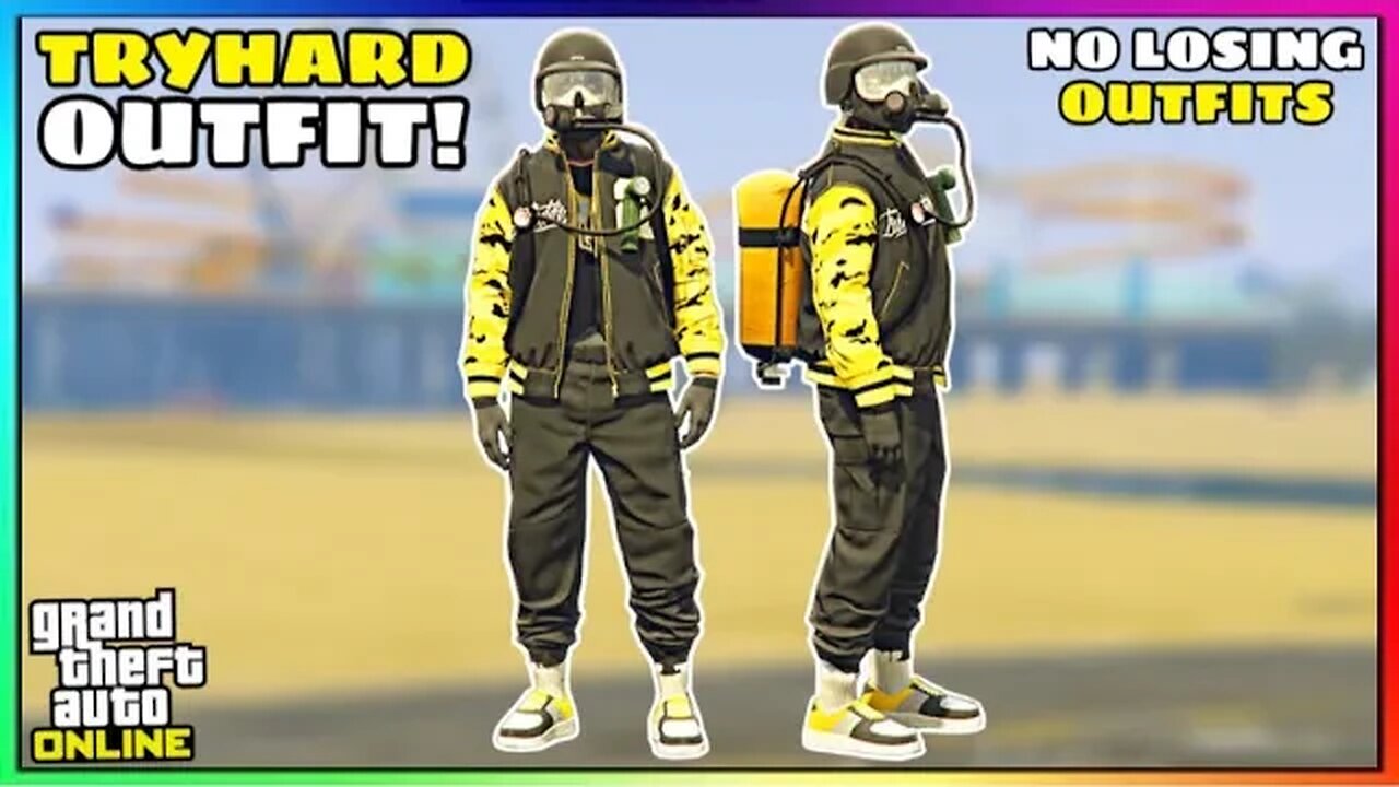 Easy Black Joggers Invisible Torso Air Tank Glitched Tryhard Outfit (No Transfer) (GTA Online)