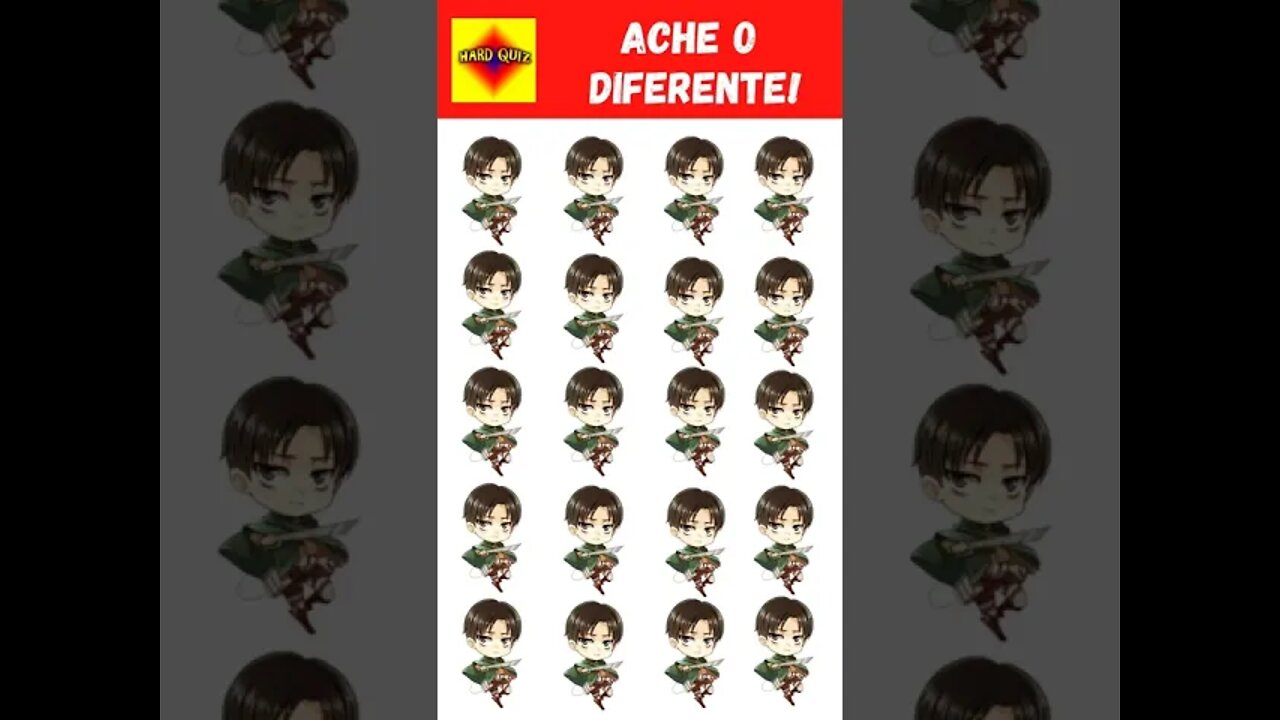 Quiz Attack On Titan - Ache o Emoji Diferente do Levi Ackerman - Anime Challenge #shorts