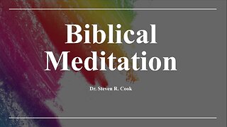 Biblical Meditation