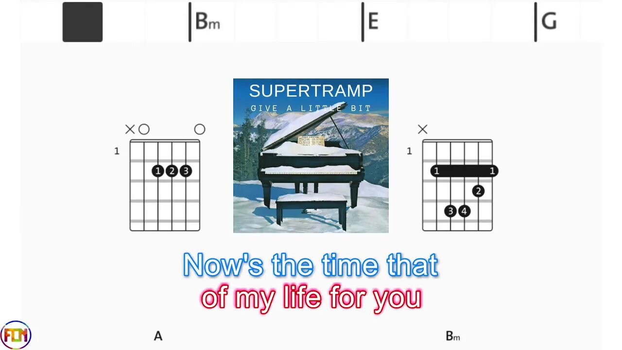 SUPERTRAMP - Give a little bit - (Chords & Lyrics like a Karaoke) HD