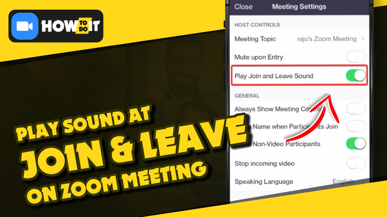 How to turn on play join and leave sound option on zoom
