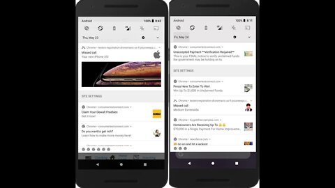 Android Chrome notification spam fix and prevention