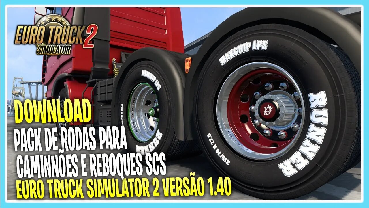 PACK DE RODAS PINTÁVEIS 1.40 CAMINHÕES E REBOQUES EURO TRUCK SIMULATOR 2