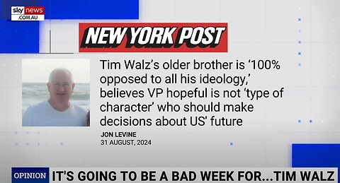 "100% Opposed" - Tim Walz's Brother Goes Rogue, SLAMS Him