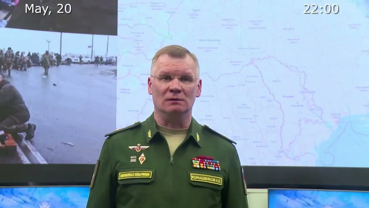 Russia's MoD May 20th Nightly Special Military Operation Status Update