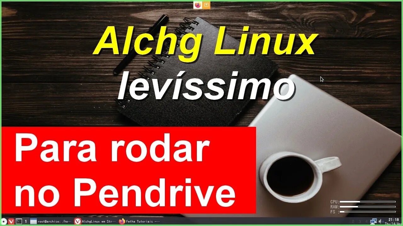 Alchg Linux de bolso. Distribuição ao vivo simples e leve do Linux. Qualquer hora qualquer lugar