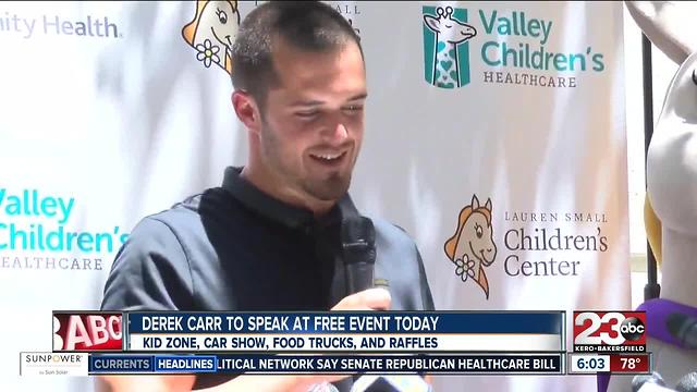 Raiders quarterback Derek Carr to speak at free event