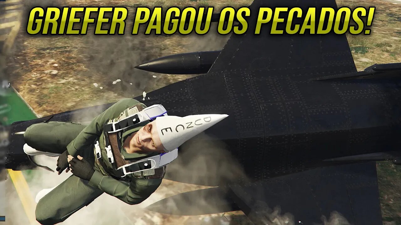 GTA 5 - FIZ O GRIEFER DO JATO SE ARREPENDER DE SEUS PECADOS!