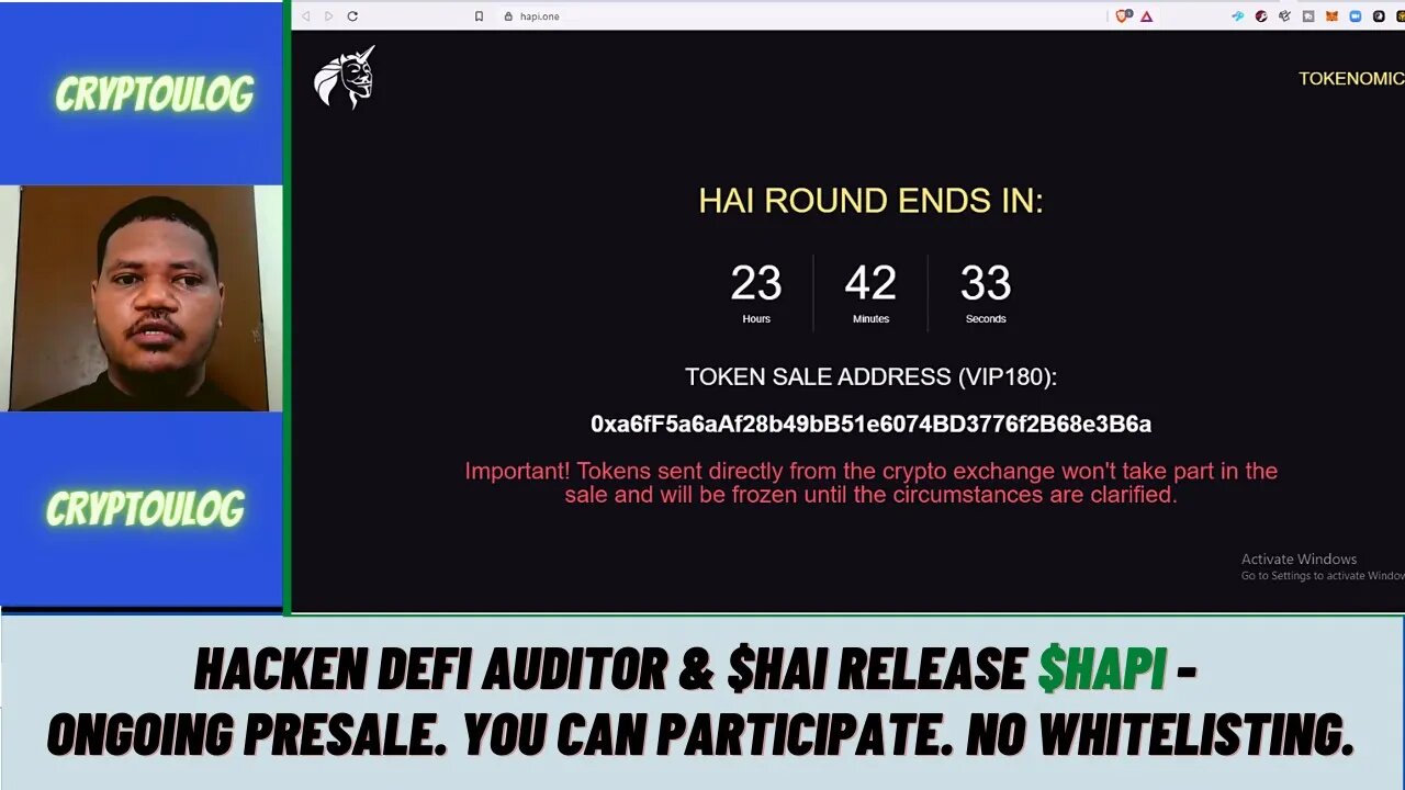 Hacken Defi Auditor & $HAI Release $HAPI - Ongoing Presale. You Can Participate. No Whitelisting.