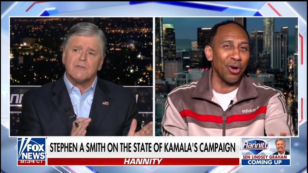 Hannity Battles Stephen A Smith Over Trump, Harris