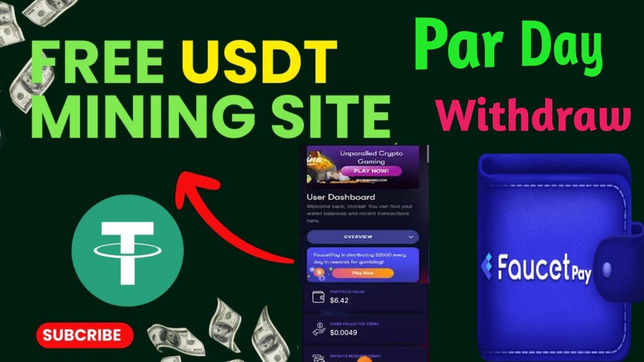 Free New USDT Mining | Usdt Mining Without Investment | Best Online Earning Site | Usdt Mining