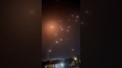 Iron Dome intercepteling swarm of incoming rockets. like the final dance of Fire Flies