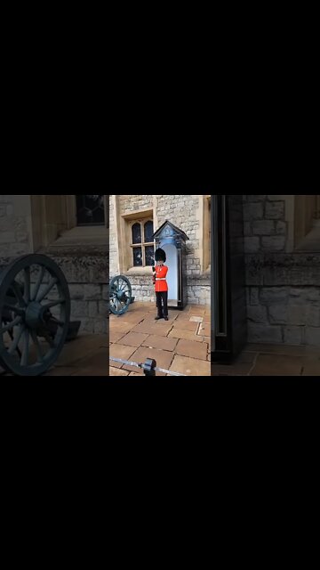 Corporal brings water to the Queen's Guard #horseguardsparade
