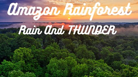 Rainforest rain and thunder sounds - 6 hours - calming music to beat insomnia