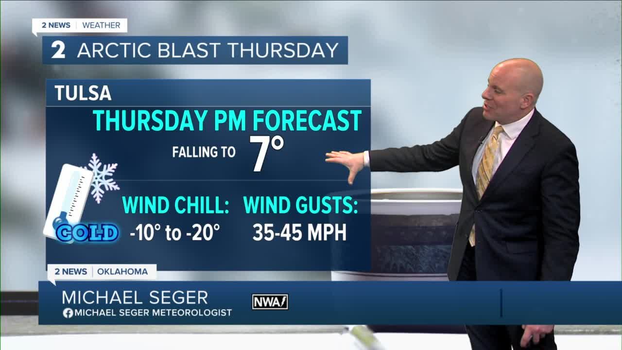 Arctic blast set to arrive Thursday morning