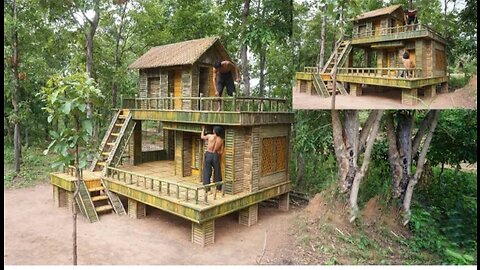 Building The Most Creative Luxury Villa By Bamboo In Jungle