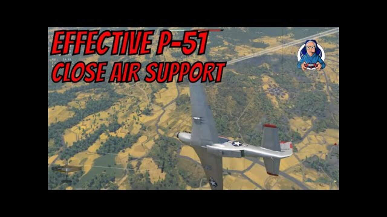 EFFECTIVE P-51 CLOSE AIR SUPPORT AND SHERMAN THUNDER ( War Thunder Gameplay )