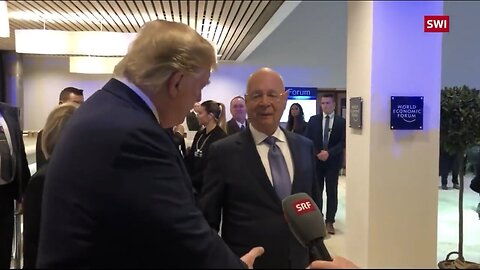 Donald false saviour Trump "Klaus Schwab is doing a Great job"