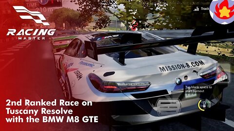 2nd Ranked Race on Tuscany Resolve with the BMW M8 GTE | Racing Master