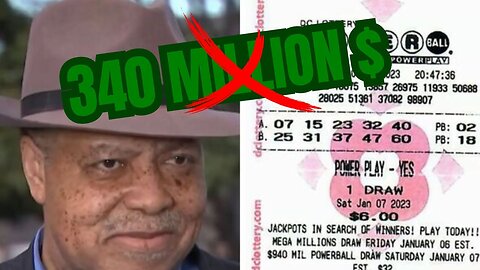 Wins 340 million in the lottery but the numbers were wrong