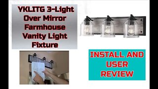 Install on this Nice Looking YKLITG 3 Light Farmhouse Fixture
