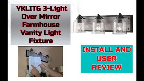 Install on this Nice Looking YKLITG 3 Light Farmhouse Fixture